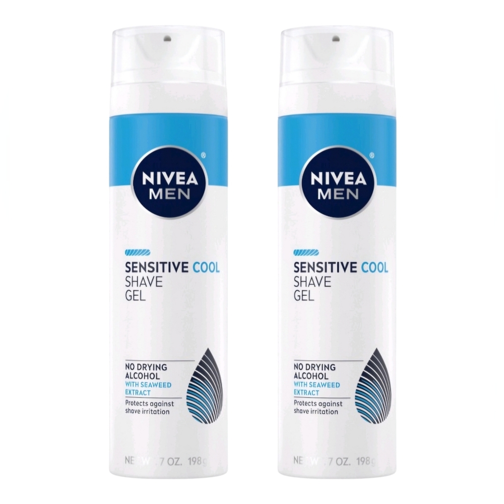 (2) Nivea Men Sensitive Cool Shave Gel, 7 oz